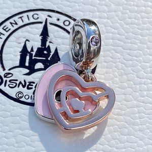PANDORA Pink Heart Labyrinth Dangle Charm